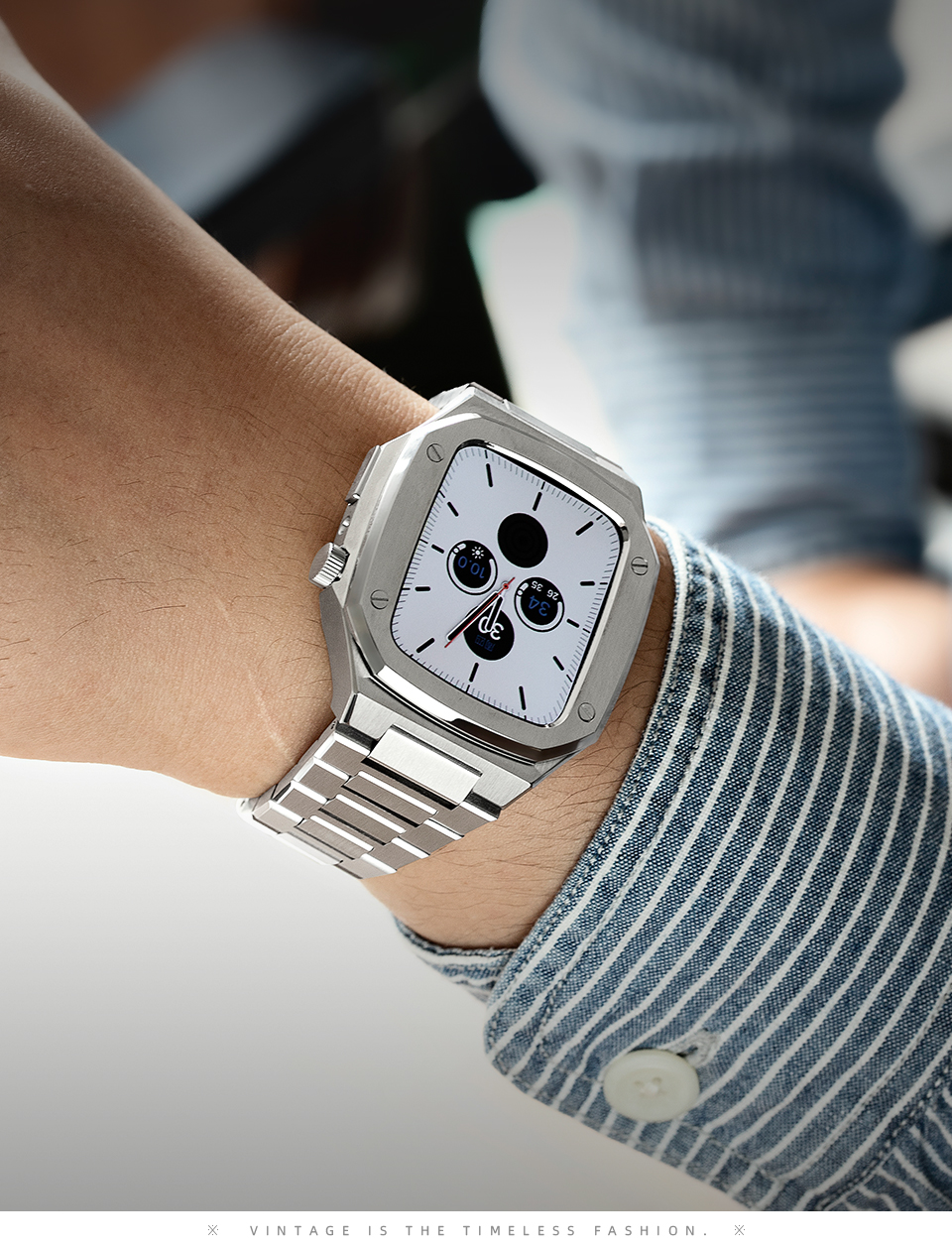 Luxury Metal Watch Case for Apple Watch Series 7 6 5 4 3 2 1 Stainless  Steel Watch Protective Cover for iWatch 38mm 40mm 41mm 42mm 44mm  45mmCallanCity - Personalized Luxury GIFT,Phone Accessories,Watch  Accessories