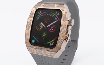 New Designed 24kt Gold Plated Stainless Steel Watch Case With Band for Apple Watch Series 7 With Diamonds for iWatch 45mm New Designed 24kt Gold Plated Stainless Steel Watch Case With Band for Apple Watch Series 7 With Diamonds for iWatch 45mm