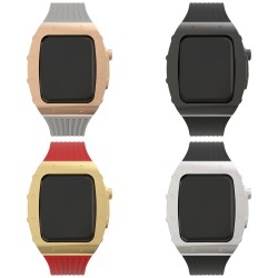 Fashion Stainless Steel Watch Protective Case With Strap for Apple Watch 8 Watch Protector With Band for iWatch 45mm Fashion Stainless Steel Watch Protective Case With Strap for Apple Watch 8 Watch Protector With Band for iWatch 45mm