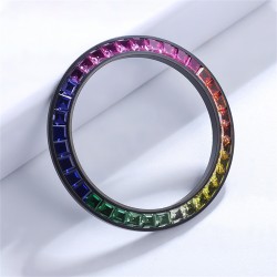 Bling Cubic Zircon Stainless Steel Watch Bezel Watch Parts Accessories for 40mm  Bling Cubic Zircon Stainless Steel Watch Bezel Watch Parts Accessories for 40mm