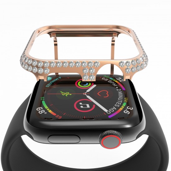 Bling Diamond Watch Case for Apple Watch 45/44/42/41/40/38mm Protective Bumper Frame Cover for IWatch Series 7 6 SE 5 4 3 2 1