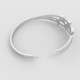 CallanCity New Style Bracelet Bangle Silver Stainless Steel Jewelry With Star Oval Adjustable Wristband