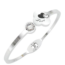CallanCity Trendy Bracelet Fashion Four-Leaf Clover Wristband With Diamond High-Quality Jewelry Cuff Bangle Christmas Gifts For Girl CallanCity Trendy Bracelet Fashion Four-Leaf Clover Wristband With Diamond High-Quality Jewelry Cuff Bangle Christmas Gifts For Girl