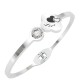 CallanCity Trendy Bracelet Fashion Four-Leaf Clover Wristband With Diamond High-Quality Jewelry Cuff Bangle Gifts For Family