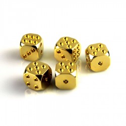 Canllancity Luxury 24kt Gold Plated  5 pcs Six-sided dice Canllancity Luxury 24kt Gold Plated  5 pcs Six-sided dice
