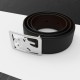 Callancity hot Sale Luxury Leather Belt for Men Business Metal Buckle Belts