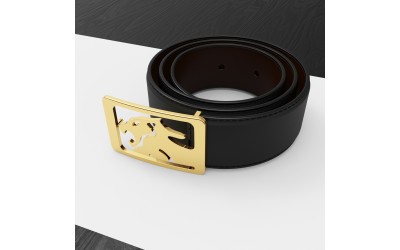 Callancity Hot Sale Luxury Leather Belt for Men Business Metal Buckle Belts