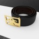 Callancity hot Sale Luxury Leather Belt for Men Business Metal Buckle Belts