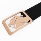 Callancity hot Sale Luxury Leather Belt for Men Business Metal Buckle Belts