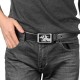 Callancity hot Sale Luxury Leather Belt for Men Business Metal Buckle Belts