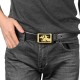 Callancity hot Sale Luxury Leather Belt for Men Business Metal Buckle Belts