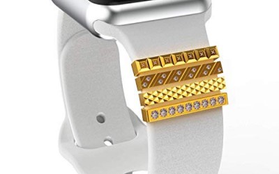 Callancity Luxury Design 4pcs/Set Watch Band Charms Decorative Strap Ring For iWatch Series 38mm 40mm 42mm 44mm, Valentine's Day Gift Callancity Luxury Design 4pcs/Set Watch Band Charms Decorative Strap Ring For iWatch Series 38mm 40mm 42mm 44mm, Valentine's Day Gift