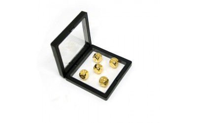 Bling Diamonds 24kt Gold Plated Luxury Design Dice 5pcs / Set, Birthday Gift for your Father