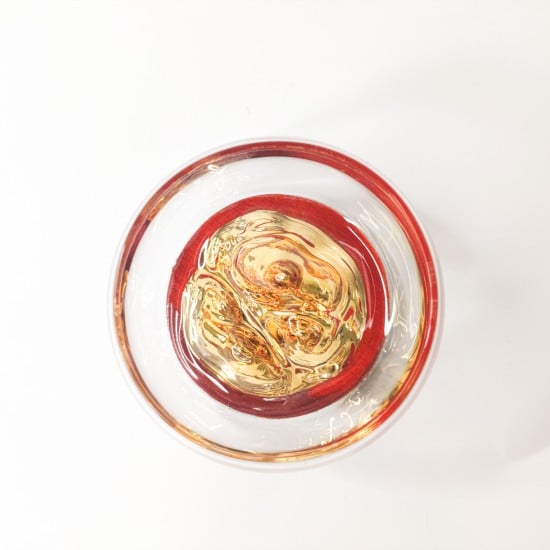 Luxury Classic Style Three-dimensional Gold Mountain Art Glass Tea Cup Wine Glass High Temperature Resistant