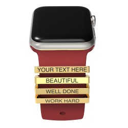 Callancity 4pcs/Sets Custom Watch Band Charms  for Apple Watch Series 7 6 5 4 3 2 1 Decorative Ring Loops Compatible for Smart Watch Bands 45/44/42/41/40/38mm Callancity 4pcs/Sets Custom Watch Band Charms  for Apple Watch Series 7 6 5 4 3 2 1 Decorative Ring Loops Compatible for Smart Watch Bands 45/44/42/41/40/38mm