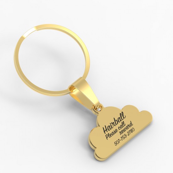 CallanCity Cloud shape Personalized Custom Dog ID Tag Engraving Pet Dog Tag Collar Accessories Puppy Cat Name Tag Dog Necklace Pendant