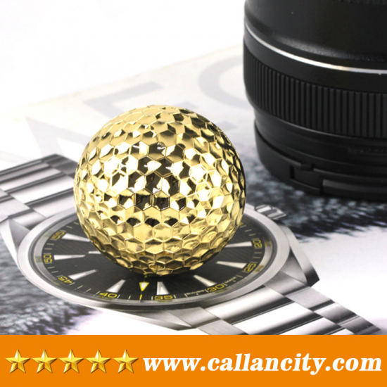 Callancity Luxury High Quality Alloy 24kt Gold Plated Golf Ball