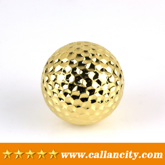 Callancity Luxury High Quality Alloy 24kt Gold Plated Golf Ball