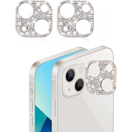 Callancity Crystal Camera Lens Protector Compatible For Iphone 13Pro Max Camera Back Cover 3D Bling Diamond Lens Protective Decoration Sticker