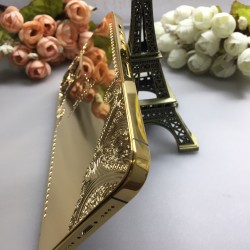 Callancity Customized Design Compatible For iPhone 12/12 Pro Max 24kt Gold Plated Replacement Housing Cover