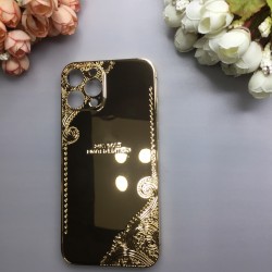Callancity Customized Design Compatible For iPhone 12/12 Pro Max 24kt Gold Plated Replacement Housing Cover