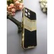 Callancity Cell Phone Replacement Housing With Diamonds Leather Compatible For Iphone 12/ 12 Pro Max