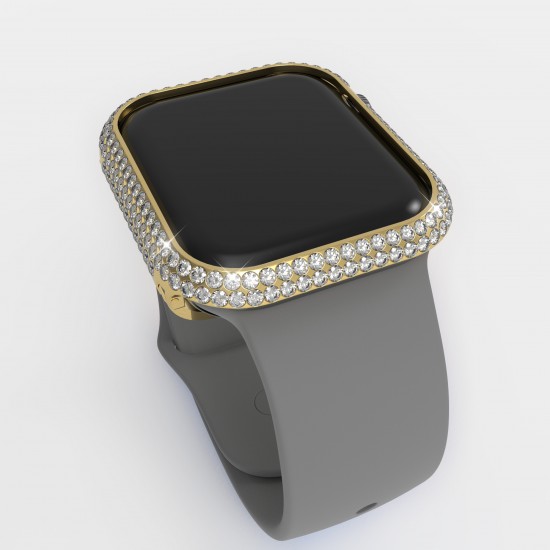 Callacity Bling Crystal Watch Protective Case Watch Cover Bezel Compatible For Apple Watch Series 7 41mm 45mm