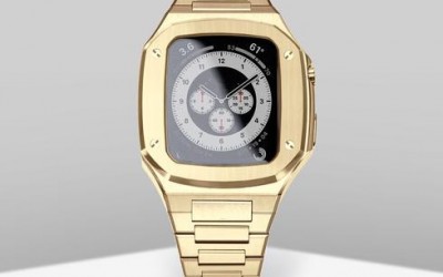 Callancity Luxury Christmas Gift 24kt Gold Plated Stainless Steel Watch Replacement Housing  With Straps Compatible For Apple Watch Series Callancity Luxury Christmas Gift 24kt Gold Plated Stainless Steel Watch Replacement Housing  With Straps Compatible For Apple Watch Series