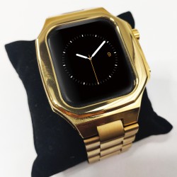 Luxury Design Gold Plated Aluminum Protective Cover for Apple Watch Series 7 6 5 4 3 2 1 Watch Protector for iWatch 38mm 40mm 41mm 42mm 44mm 45mm Luxury Design Gold Plated Aluminum Protective Cover for Apple Watch Series 7 6 5 4 3 2 1 Watch Protector for iWatch 38mm 40mm 41mm 42mm 44mm 45mm