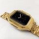 Luxury Design Gold Plated Aluminum Protective Cover for Apple Watch Series 7 6 5 4 3 2 1 Watch Protector for iWatch 38mm 40mm 41mm 42mm 44mm 45mm