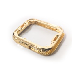 Callancity Luxury Watch Replacement Cover 24kt Gold Plated Embossment Pattern Watch Replacement Housing Compatible For Apple Watch Series 7 6 44mm 41mm 45mm  Callancity Luxury Watch Replacement Cover 24kt Gold Plated Embossment Pattern Watch Replacement Housing Compatible For Apple Watch Series 7 6 44mm 41mm 45mm