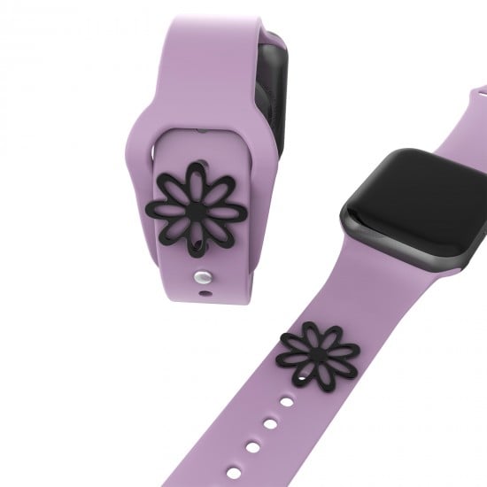 Watch Band Charms for Apple Watch 7 6 5 4 3 2 1 Decorative Jewelry Accessories For Sport Silicone Band