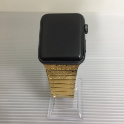 Callancity Luxury Design Carving decorative pattern Watch Band 24kt Gold Plated Watch Strap Compatible For Apple Watch Series 7/SE/6/5/4/3 Callancity Luxury Design Carving decorative pattern Watch Band 24kt Gold Plated Watch Strap Compatible For Apple Watch Series 7/SE/6/5/4/3
