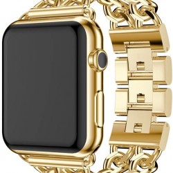 Compatible For Apple Watch Series 7/SE/6/5/4/3 Luxury Chain Watch Band Metal Watch Strap Christmas Gift For Her  Compatible For Apple Watch Series 7/SE/6/5/4/3 Luxury Chain Watch Band Metal Watch Strap Christmas Gift For Her