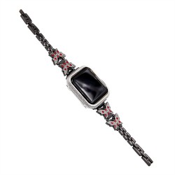 Callancity Metal Watch Band Smart Watch Band Replacement Strap Compatible For iWatch Series 38mm 40mm 42mm 44mm