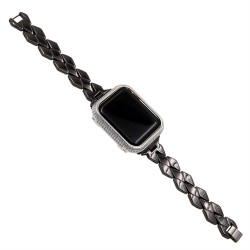 Callancity Stainless Steel Replacement  Watch Strap Sport Watch Band Compatible For Apple Watch Series 3/4/5/6/SE Callancity Stainless Steel Replacement  Watch Strap Sport Watch Band Compatible For Apple Watch Series 3/4/5/6/SE