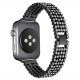 Callancity With Crystal Smart Sport Watch Band Adjustable Strap Compatible For Apple Watch 38mm 40mm 42mm 44mm