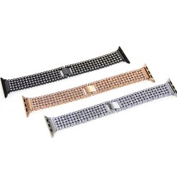 Callancity With Crystal Smart Sport Watch Band Adjustable Strap Compatible For Apple Watch 38mm 40mm 42mm 44mm Callancity With Crystal Smart Sport Watch Band Adjustable Strap Compatible For Apple Watch 38mm 40mm 42mm 44mm