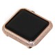 Callancity Luxury Replacement Watch Protective Case With Diamonds Compatible For Apple Watch 38mm 40mm 42mm 44mm