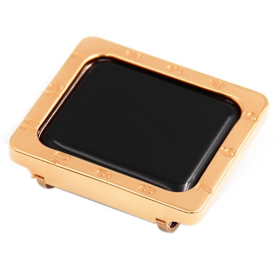 Square Engraved Digital Watch Frame Protective Case Smart Watch Protector Cover For Apple Watch Series 38mm 40mm 42mm 44mm