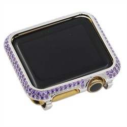 Callancity Colorful Bling Diamonds Smart Watch Protective Case Watch Protector Compatible For Apple Watch Series 38mm 40mm 42mm 44mm Callancity Colorful Bling Diamonds Smart Watch Protective Case Watch Protector Compatible For Apple Watch Series 38mm 40mm 42mm 44mm