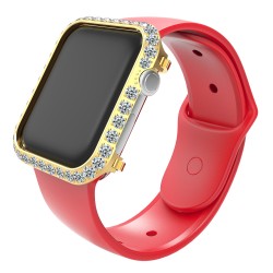 Luxury Design With Big Diamonds Smart Watch Protective Case For Apple Watch Series 38mm 40mm 42mm 44mm Luxury Design With Big Diamonds Smart Watch Protective Case For Apple Watch Series 38mm 40mm 42mm 44mm