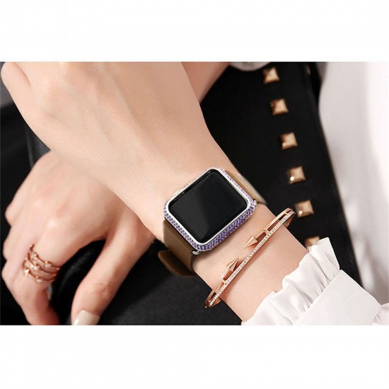 Beautiful Color Diamonds Watch Case Protective Cover Compatible For iWatch Series 38mm 40mm 42mm 44mm