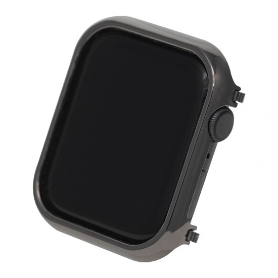 Callancity Glossy Metal Watch Protective Case Watch Protector Cover Compatible For Apple Watch Series 8/7/6/5/4/3/SE