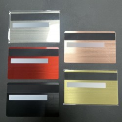 Vise Debit Card Blank Stainless Steel Credit Card Business Card with Chip Slot and Hico Magnetic Stripe