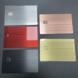 Vise Debit Card Blank Stainless Steel Credit Card Business Card with Chip Slot and Hico Magnetic Stripe