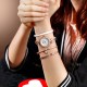 Women's Premium Crystal Accented Bangle Watch and 3pcs Bracelet Set