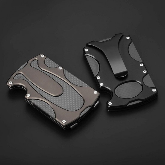Tactical Wallet, Carbon Fiber Wallet, Money Clip, RFID Blocking Technology, Ultra-Thin Design, Minimalist Wallet