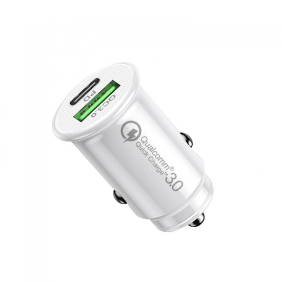 USB C Car Charger 48W iPhone Car Charger Adapter Mini Metal USB Car Charger Port PD30W&QC3.0 Car Phone Charger Fast Charging for iPhone 14 Pro Max Plus 13 12 Samsung S23/22/21 Pixel