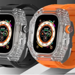 Transparent Mod Kit Case For Apple Watch 49mm 45MM 44MM Rubber Sports Band For iWatch Series Ultra 8 7 6 5 4 SE Silicone Strap Transparent Mod Kit Case For Apple Watch 49mm 45MM 44MM Rubber Sports Band For iWatch Series Ultra 8 7 6 5 4 SE Silicone Strap